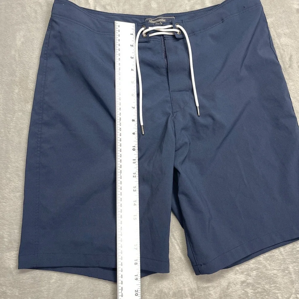 Abercrombie &‎ Fitch Shorts Mens 32 Blue Mesh Lined Stretch Board Surf Surfing